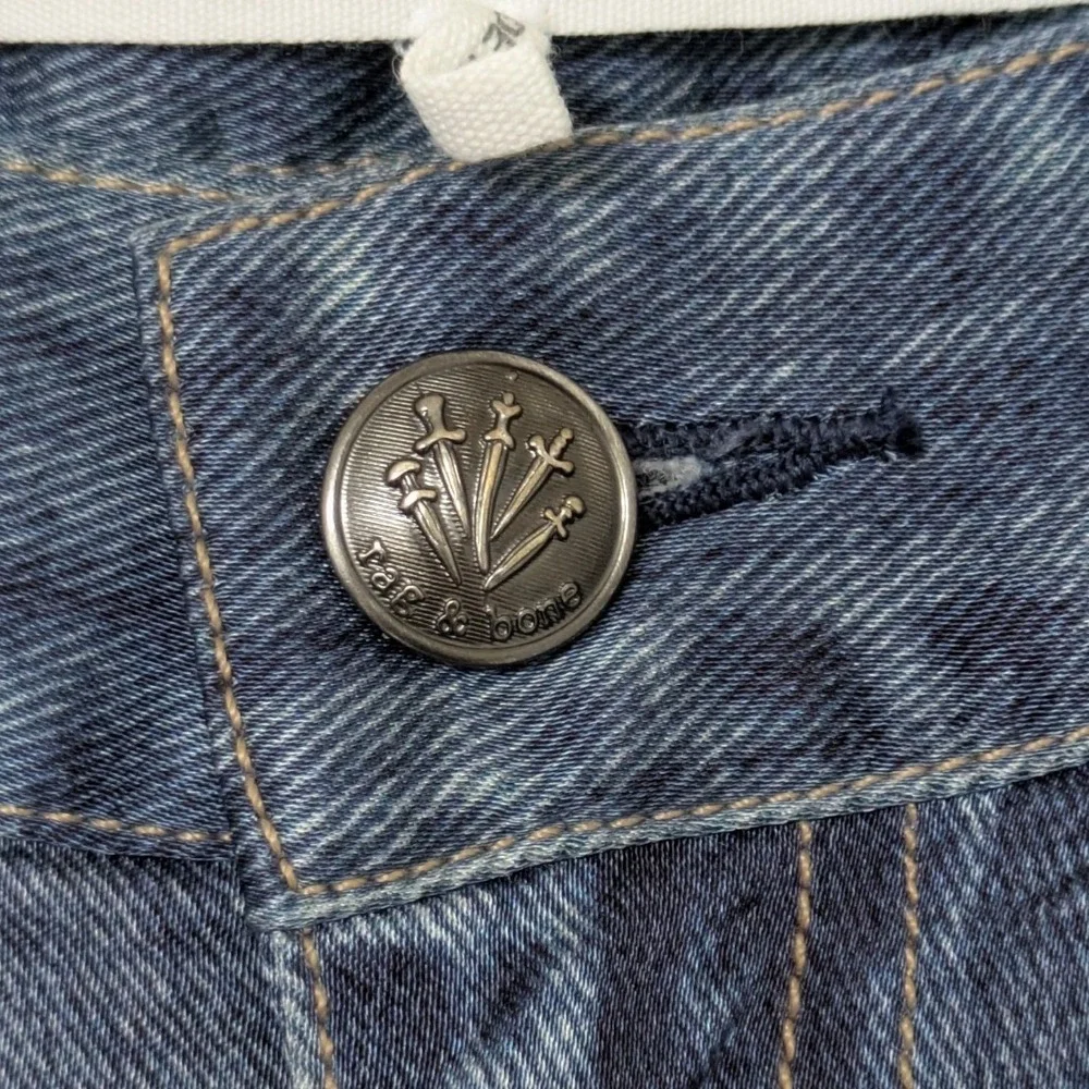 Rag & Bone Miramar Satin Logan Carpenter Pants Women's 26 Blue Avalon Hemmed - Picture 6 of 11